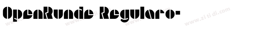 OpenRunde Regularo字体转换